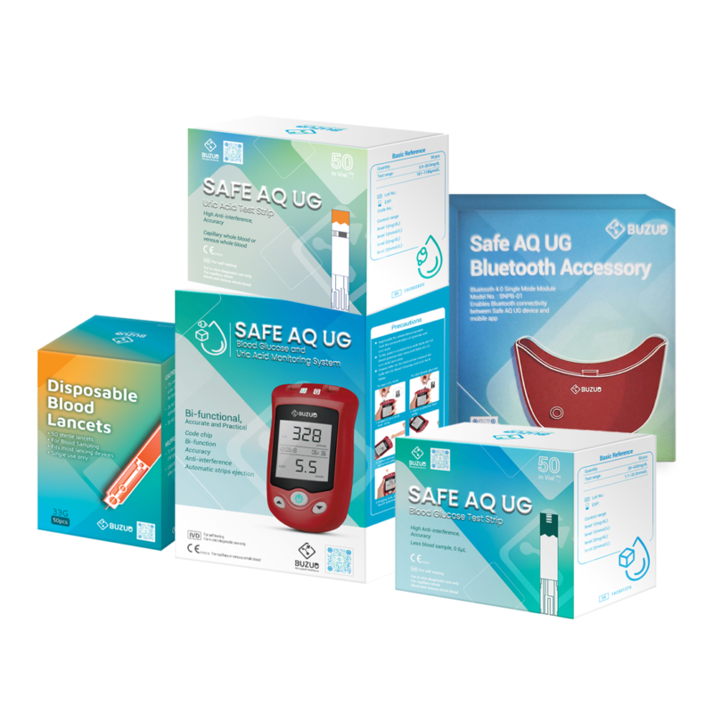 BUZUD Safe AQ UG Blood Glucose and Uric Acid Monitoring System - Image 2
